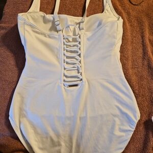 Michael Kors Cream Fabric with Gold Accent